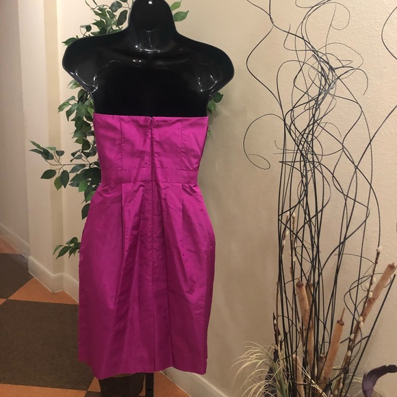 J.Crew Strapless Silk A-Line Dress. Preowned - Picture 3 of 5